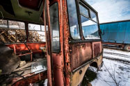 Apleisti sovietiniai autobusai